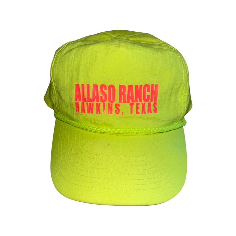 Vintage Fluorescent Yellow Snapback Hat: 80’s Style: Texas Ranch: OSFM